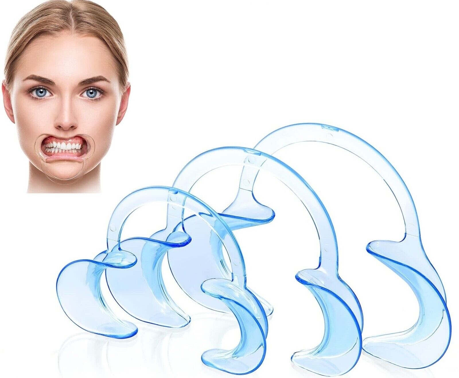 3 x Retractor de mejillas Blanqueamiento de dientes Abridor de Boca Dentista