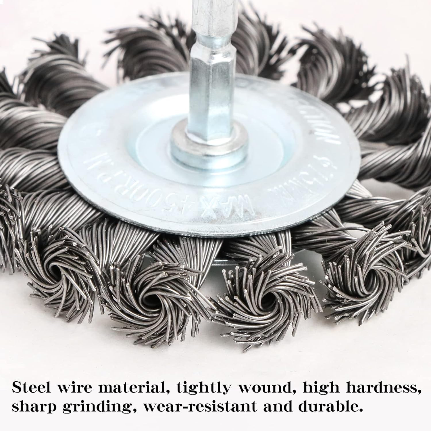 3PCS 3 Inch Knotted Wire Wheel Cup Brush and Twist End Brush Set,1/4″ Shank for