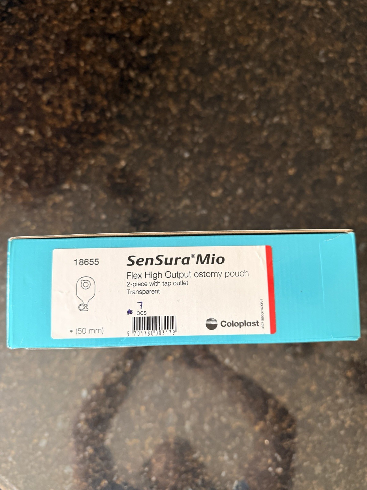 Coloplast SenSura Mio 18655 2-Piece High Output Drainable Pouch Cut-To-Fit Flat