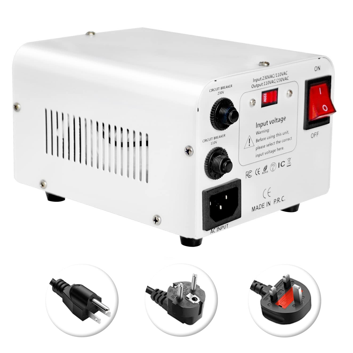 Yinleader 110V to 220V OR 220V to 110V Voltage Converter Step Up/Down Transfo…