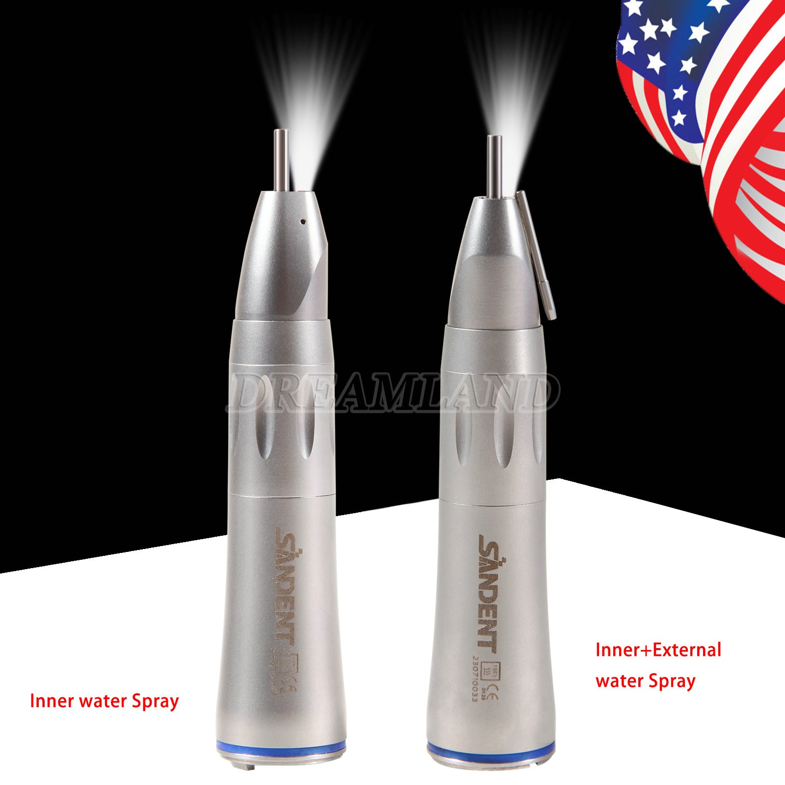 Dental 1:1 Fiber Optic Surgical Straight Nose Cone Low Speed Handpiece USA