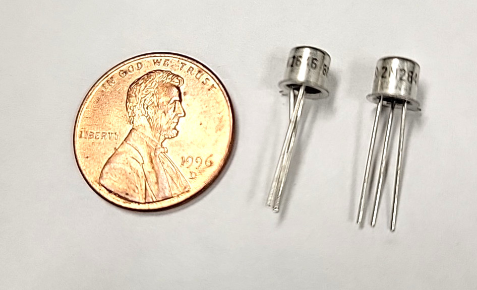 MOTOROLA 2N2646 UniJunction transistors 2pcs .5a 30 V ,TO-18 case =NTE6401 new