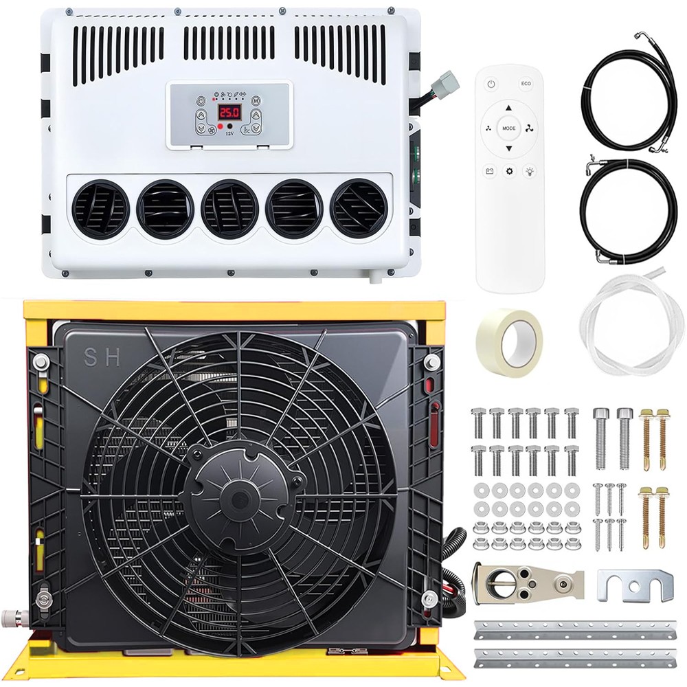 12V 11000BTU Car Hanging Air Conditioner A/C Kit For Car Truck Vehicle Universal