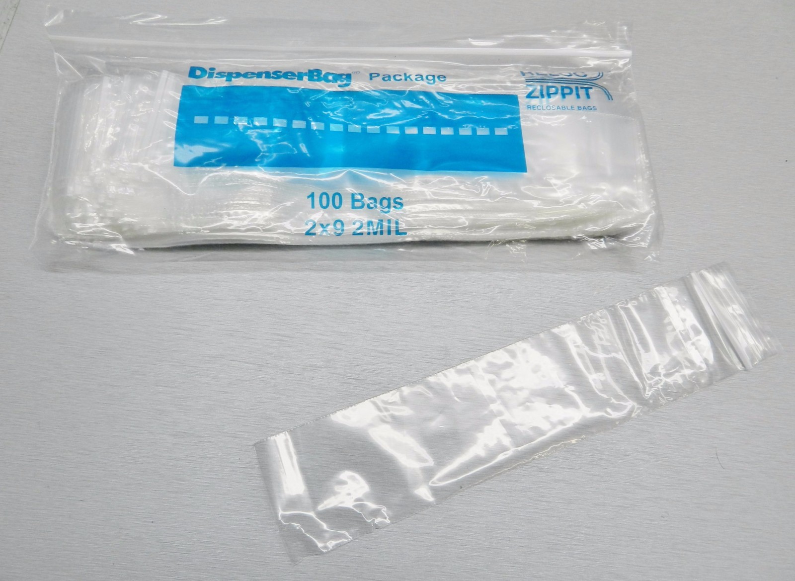 100 Zip Seal Lock Bags 2×9 Clear 2mil Reclosable Baggies 2 x9″ Zippit Slide Lock