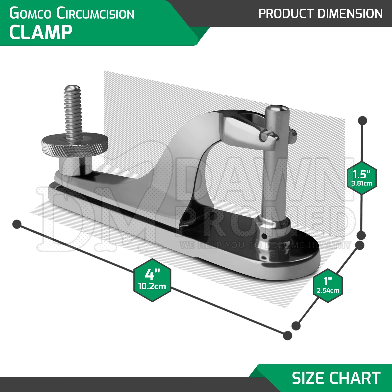 Gomco Circumcision Clamp 5 Pcs Set 1.1, 1.2, 1.3, 1.4, 1.6cm Instrument German G