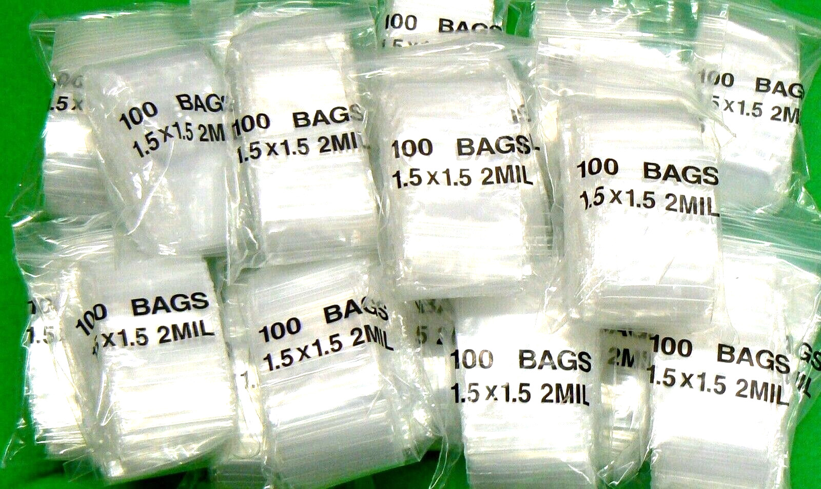 Bulk 11,000 Bags 2mil Clear 1.5×1.5 Reclosable Baggies 1-1/2″ Square Bag 11000
