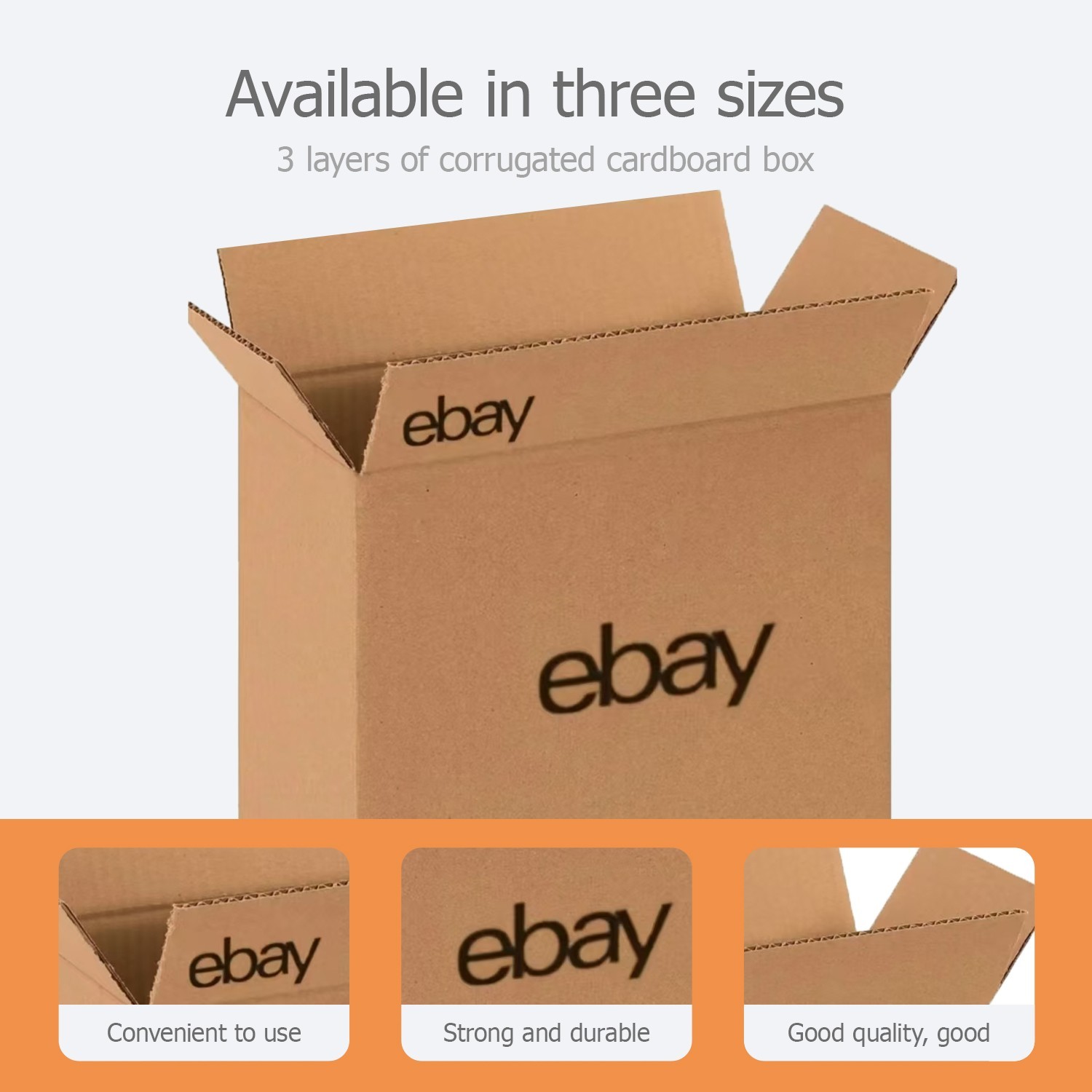 50pcs pack 6″x4 3/4″x4 3/4″Shipping Packing corrugated cardboard boxescolor logo