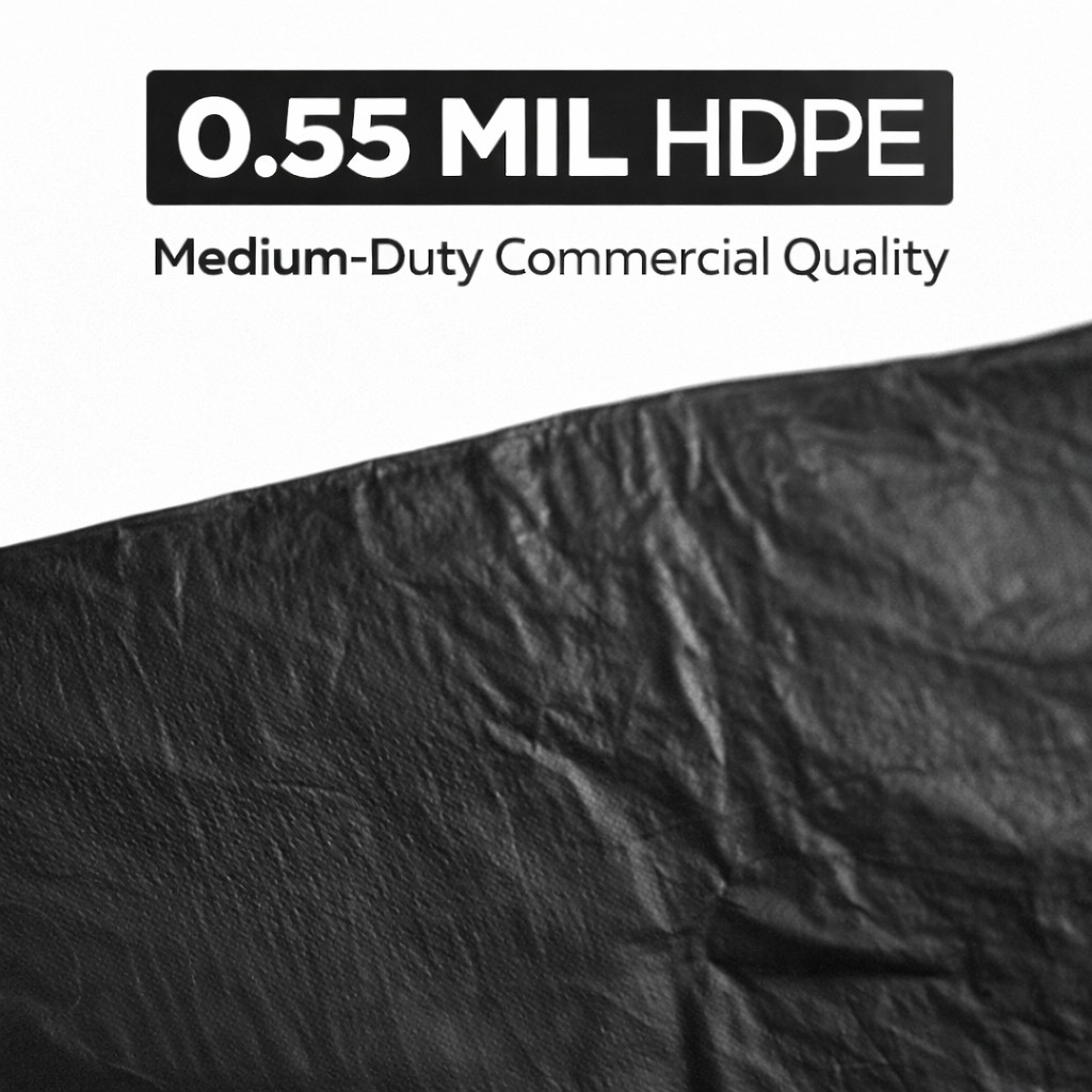 Bags 1/10 Small 8 x 4 x 15 BlackT-Shirt Plastic Grocery Shopping Grocery Bags