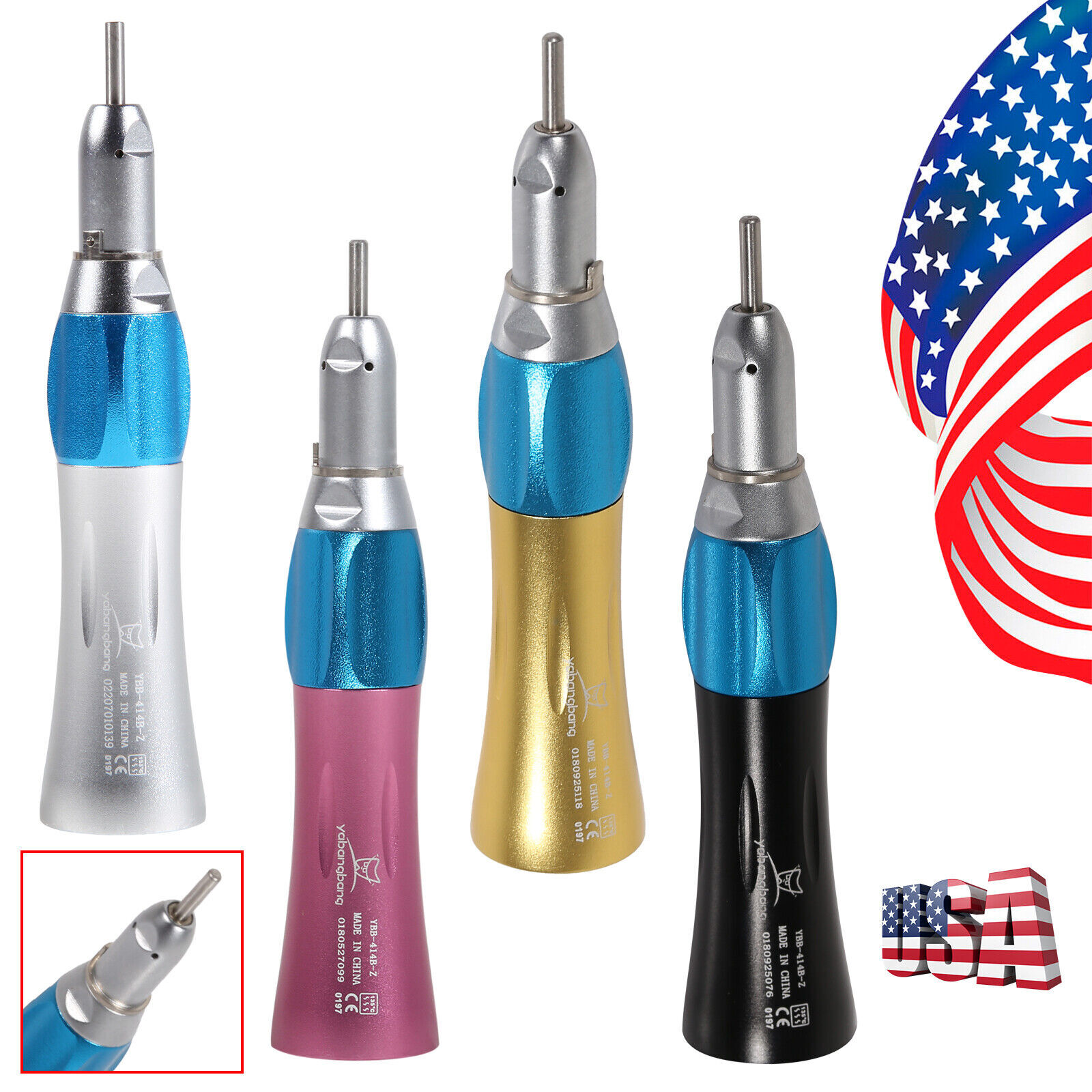 1-10 Dental slow low speed straight handpiece/ contra angle/air motor E-type ns