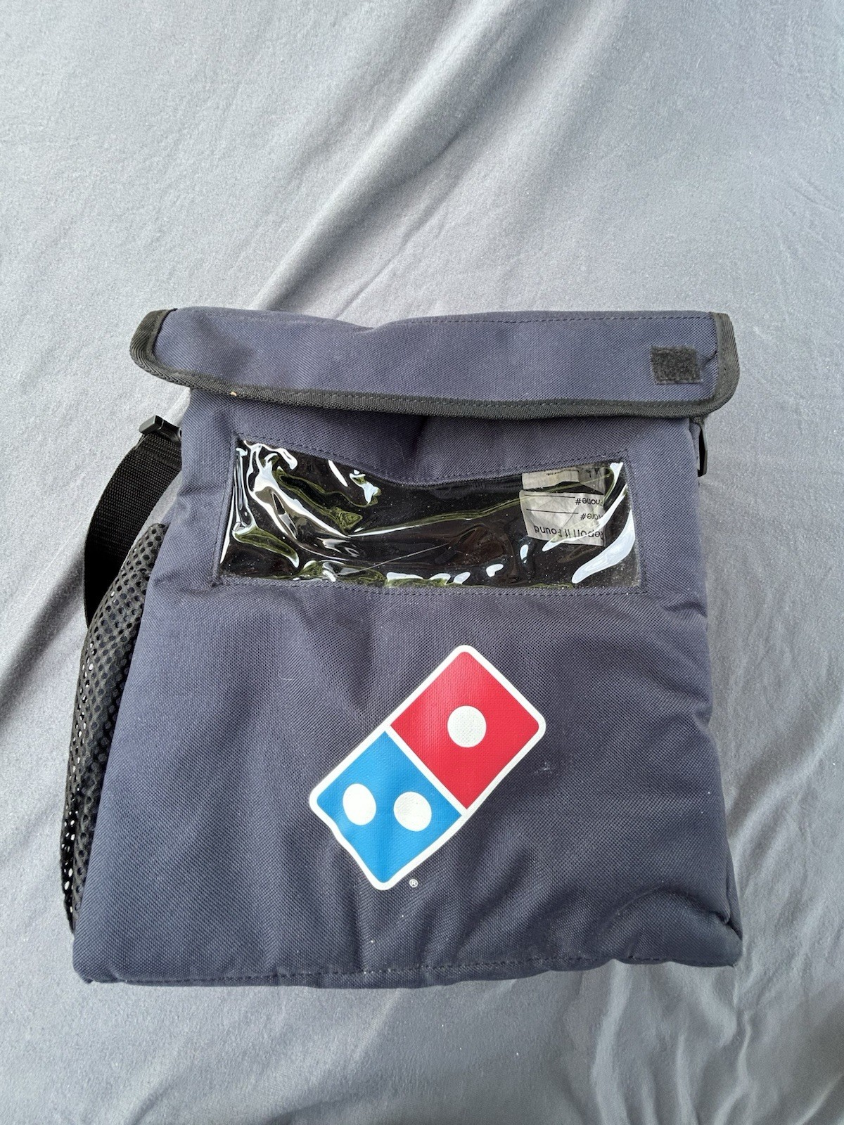 Domino’s Pizza Insulated Delivery Bag Blue Carry Tote Food Carrier Grub Hub Dash