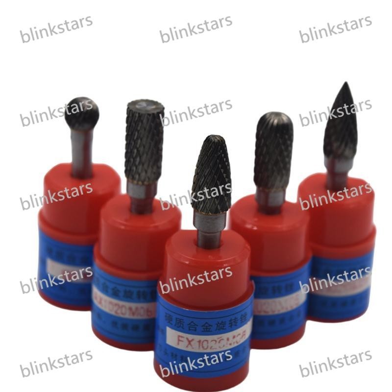 Dental Cutting Tool Grinder 1/4″ Cylindrical Cut Tungsten Carbide Bur 5 Types