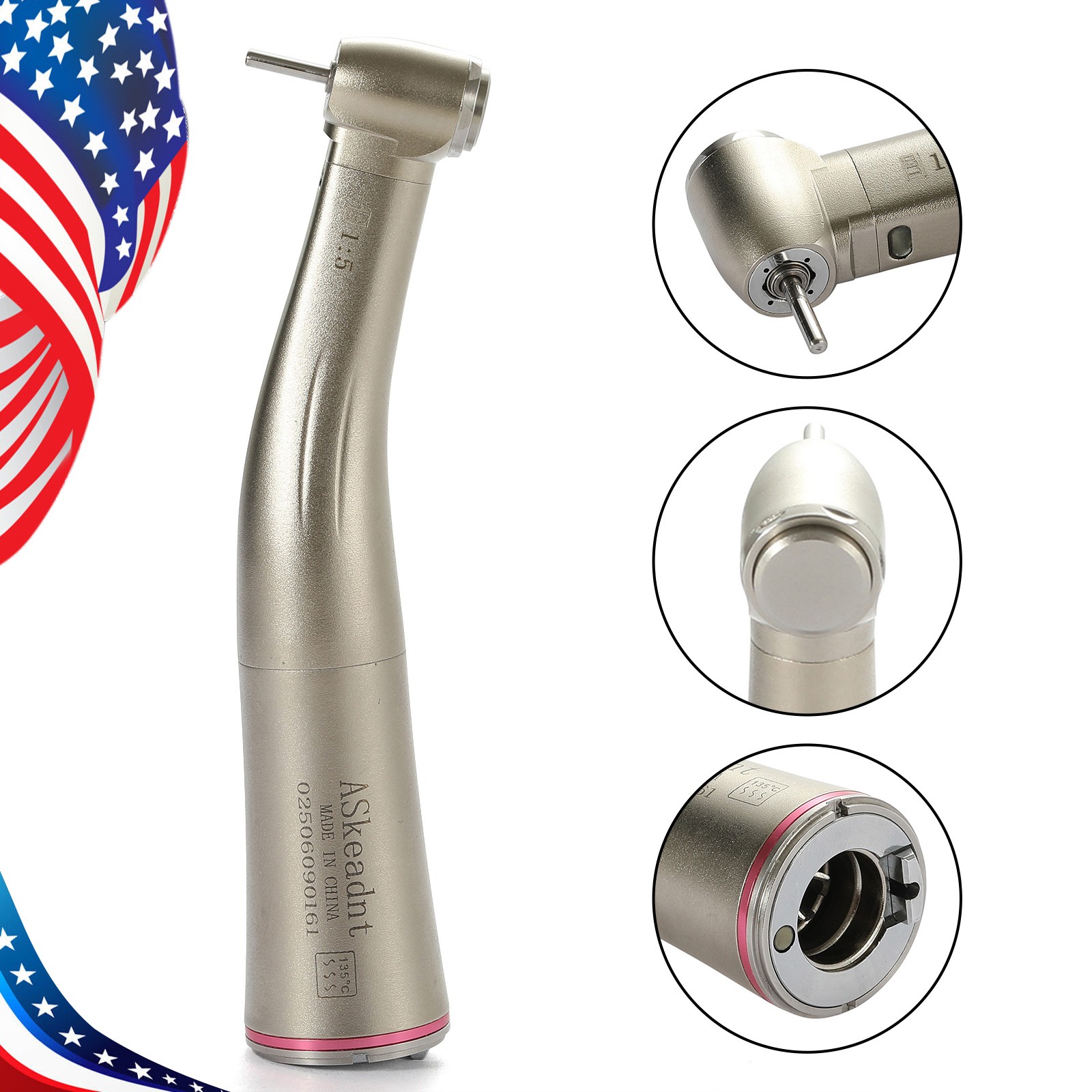 NSK Ti-MAX X95L Style Dental 1:5 LED Fiber Optic Contra Angle Handpiece Inner