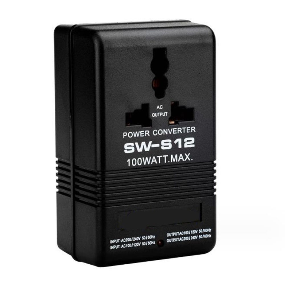 100W Portable Voltage Converter Transformer 110V 120V to 220V 240V or Reverse