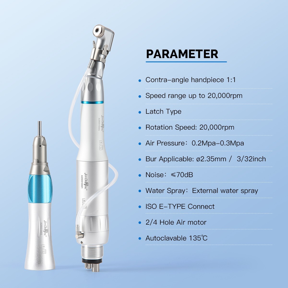 Dental Low Speed Straight Handpiece Kit Latch Contra Angle Air Motor 2/4 Holes