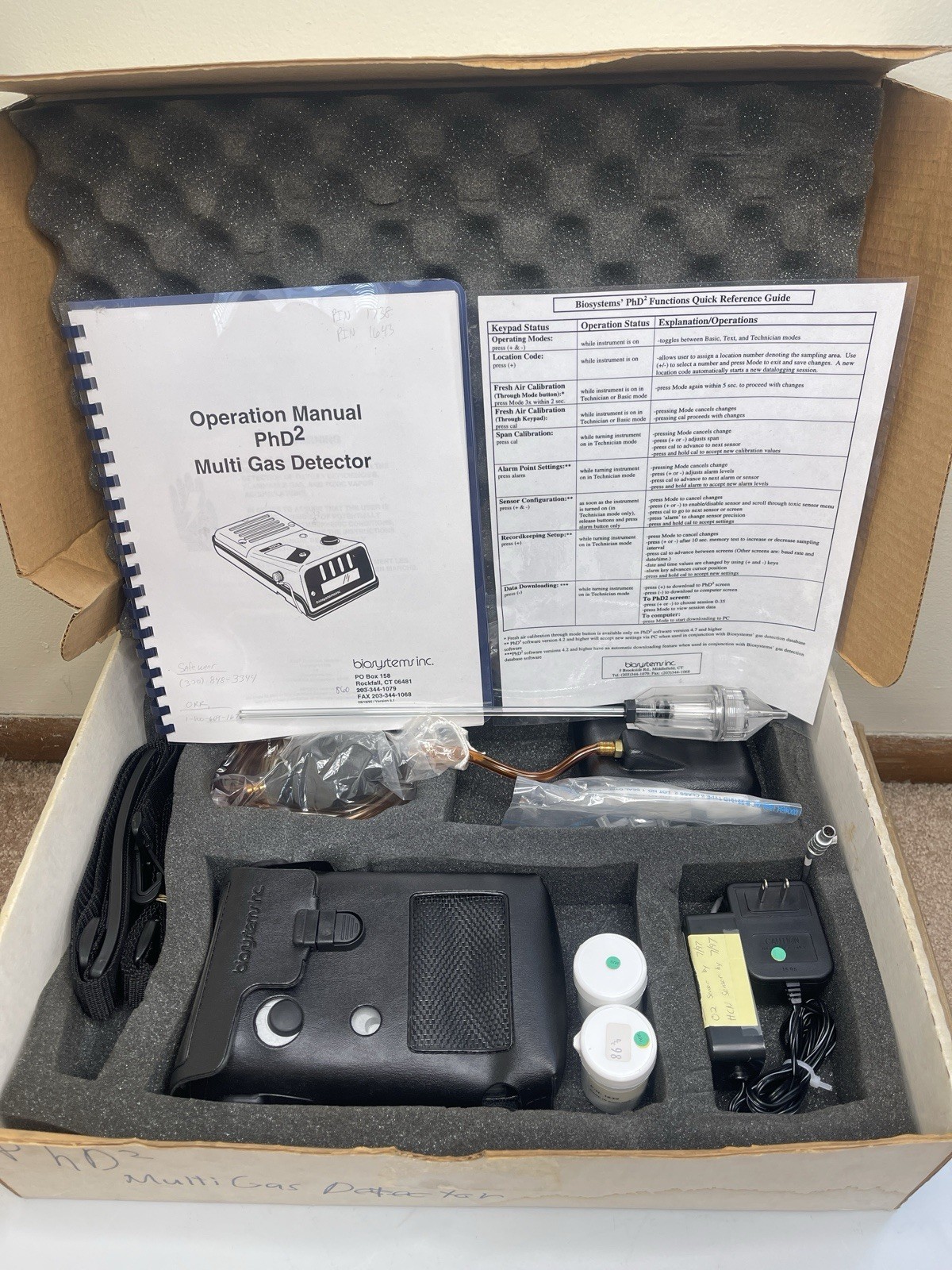 Biosystems Inc. PhD2 Multi Gas Detector with Remote Sample Draw Pump Mode 1655A