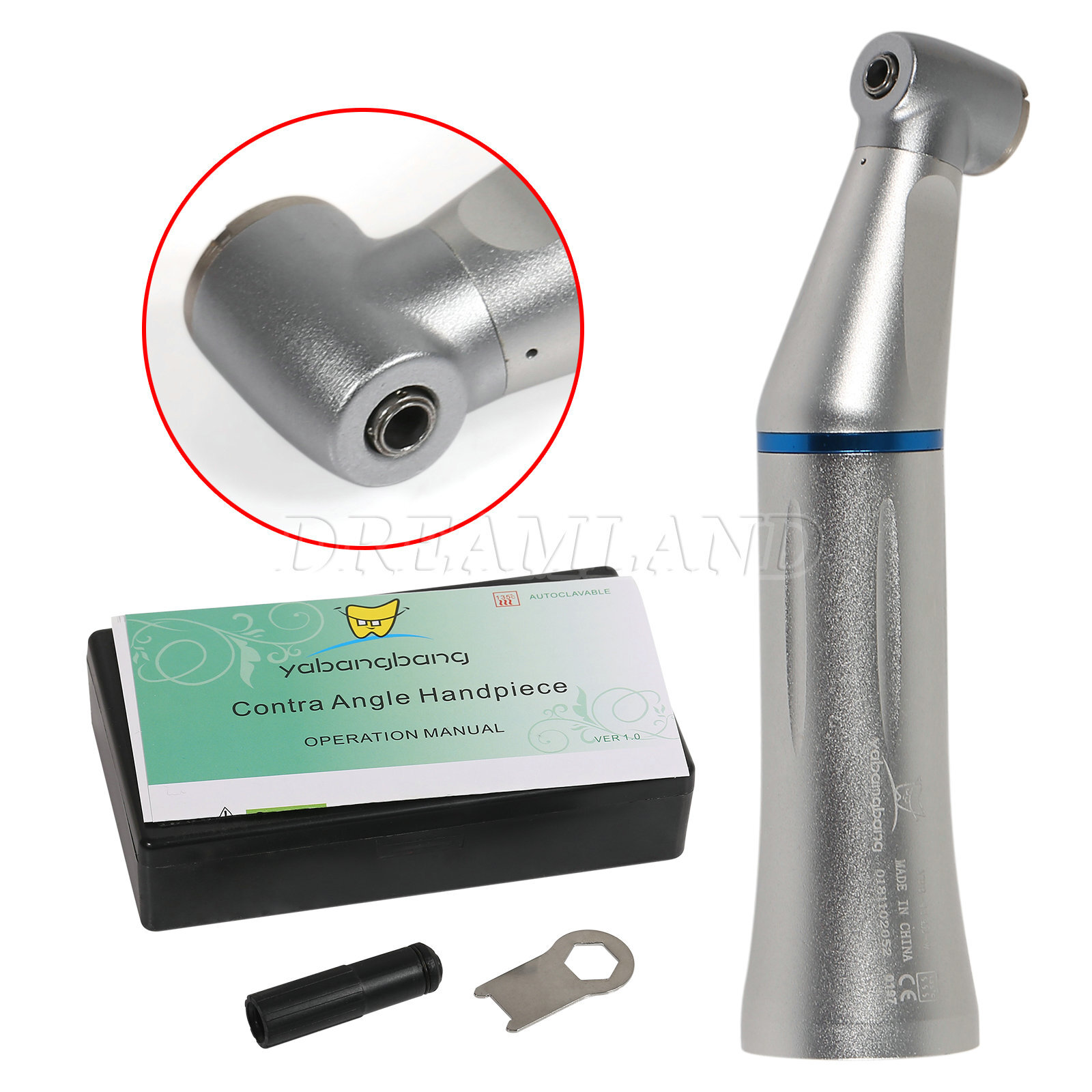 1-10 Dental Slow Low Speed Handpiece Push Contra Angle Inner Water Fit KAVO Dr