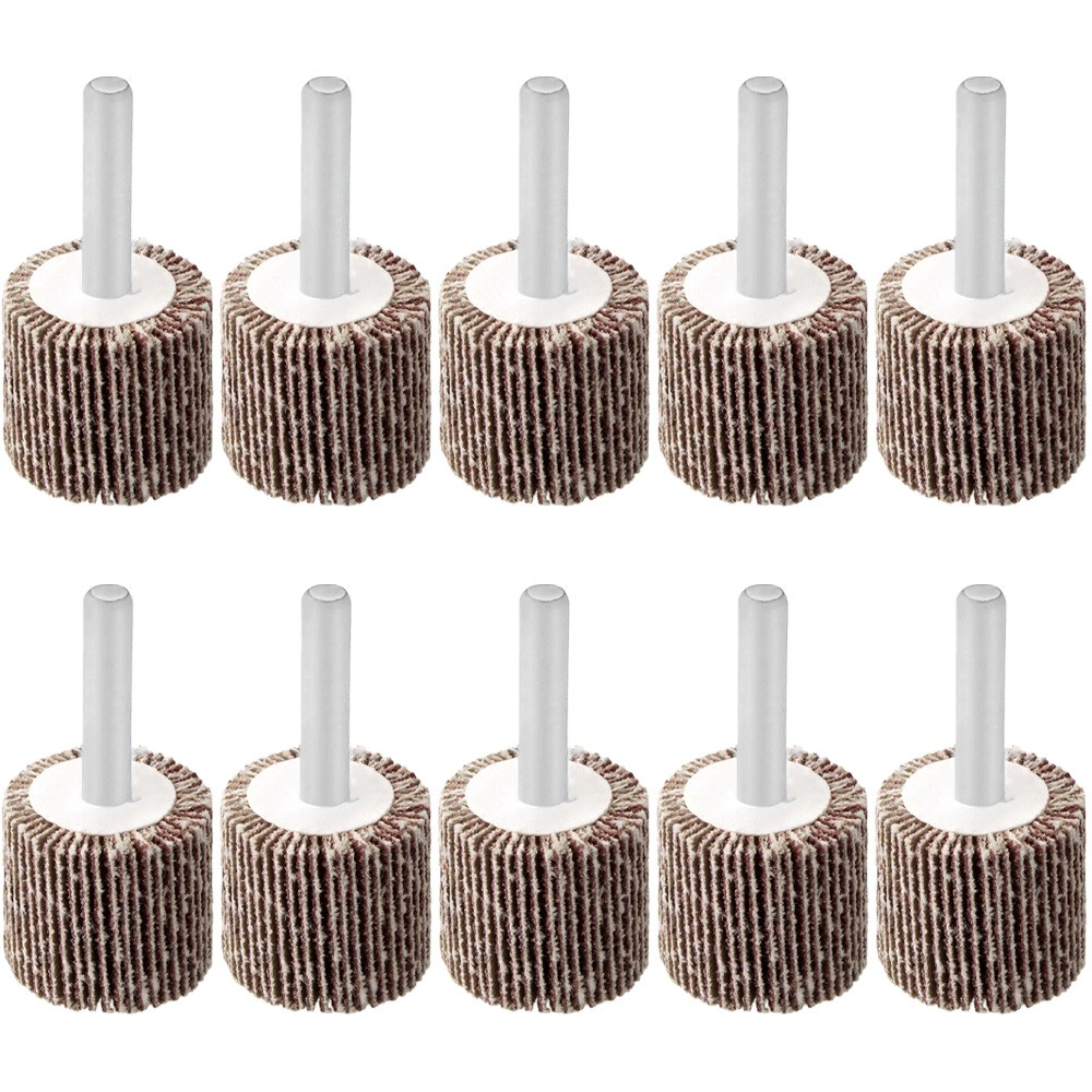 10Pcs 80 Grit Drill Flap Wheel Sander 1x1x1/4″ Flapper Sanding Grinding US