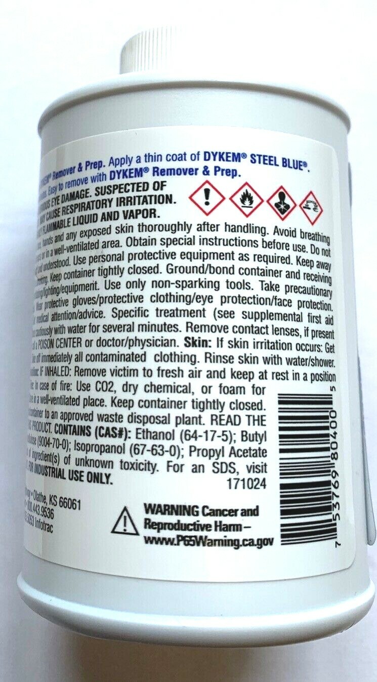 DYKEM STEEL BLUE LAYOUT/STAINING FLUID 8oz BRUSH-IN-CAP #80400