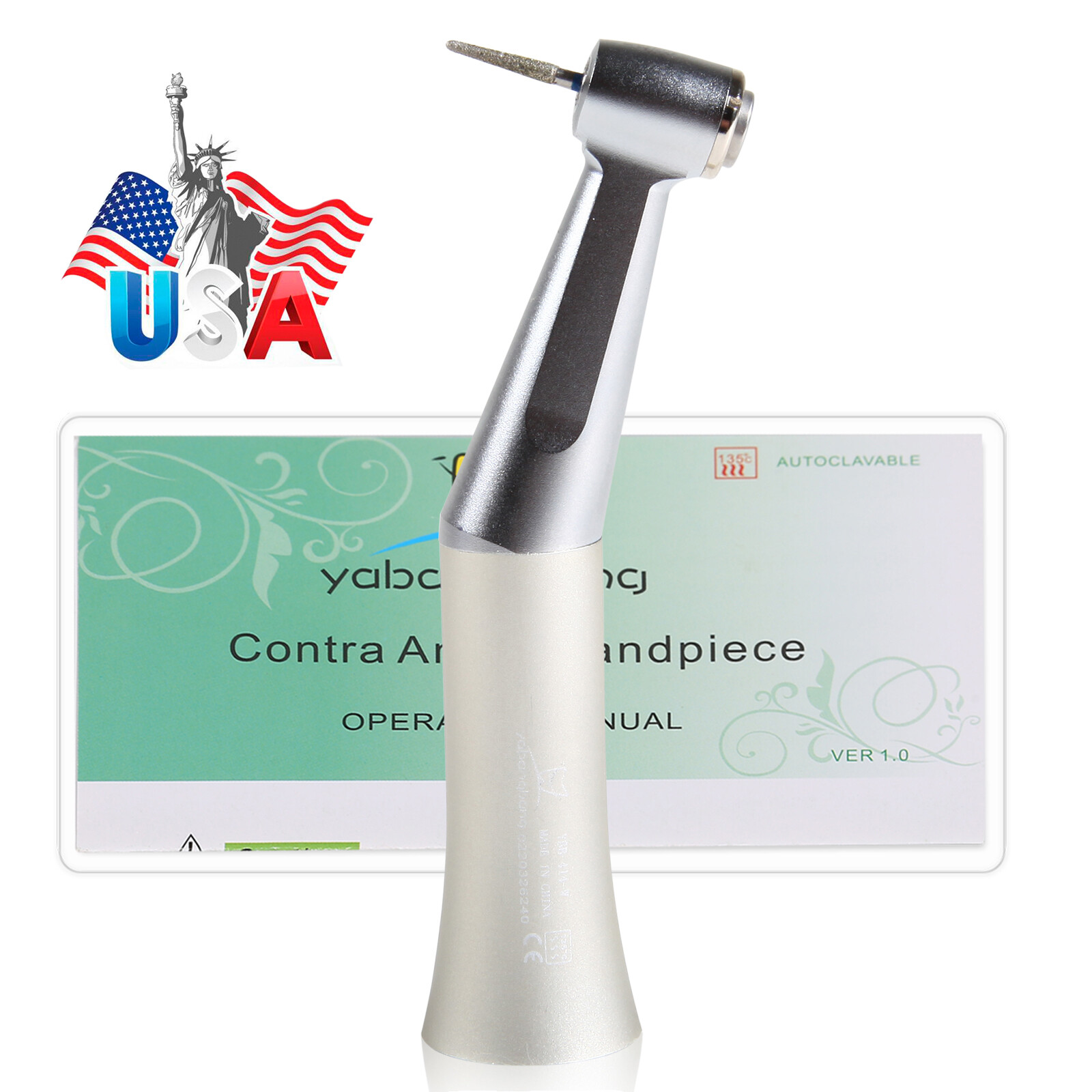 FDA FDA Dental Slow Low Speed Contra Angle Handpiece Fit FG 1.6mm Burs