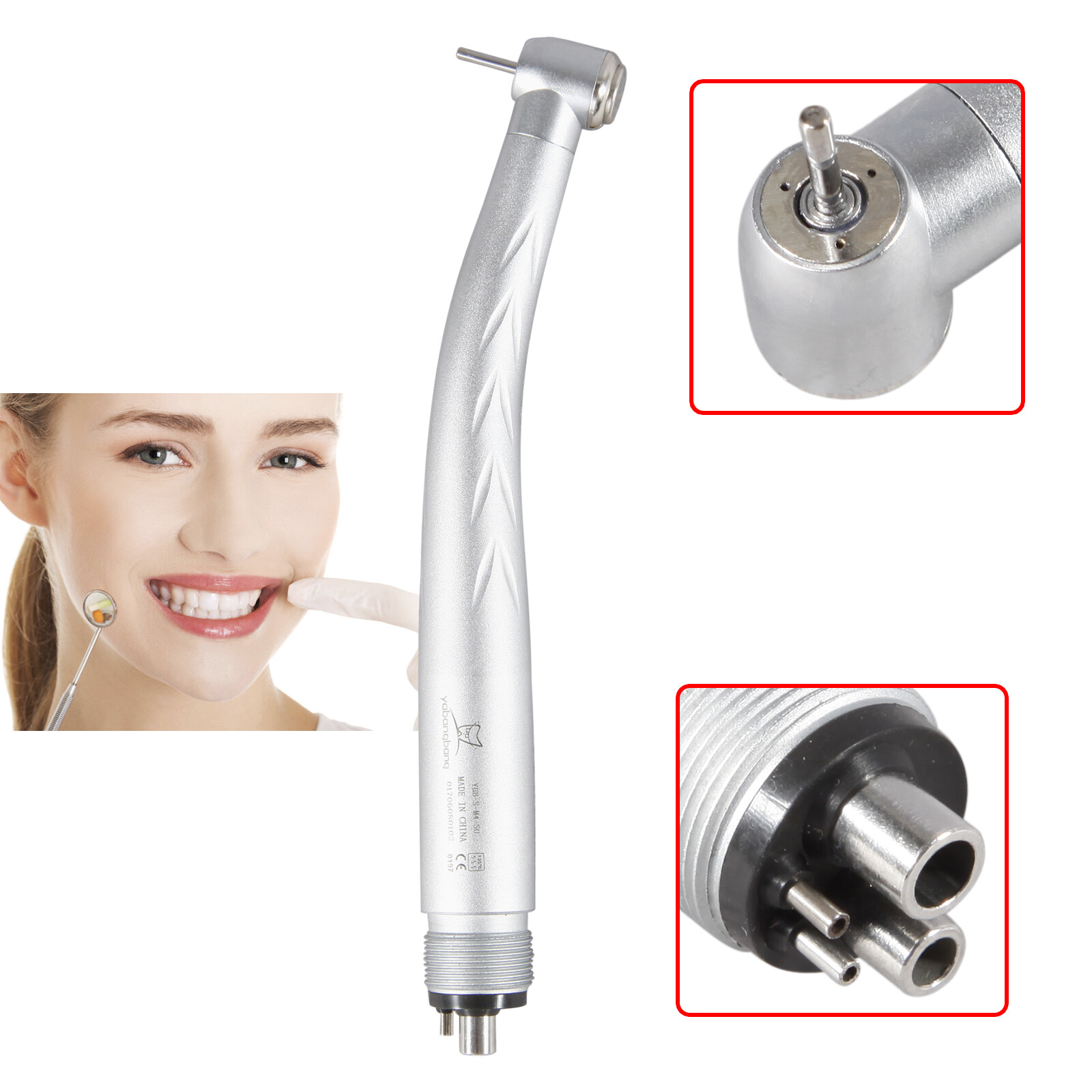 Yabang 3 Way Spray Dental High Speed Handpiece 4-Hole Turbine Fit NSK Pana