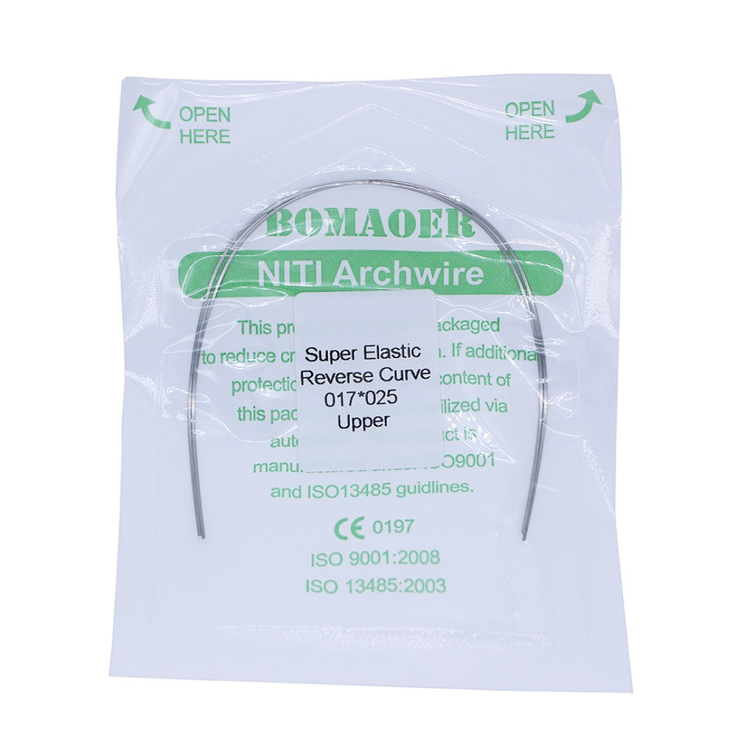10×Dental Orthodontic Niti Rectangular Arch Wires Reverse Curve 17×25 Upper