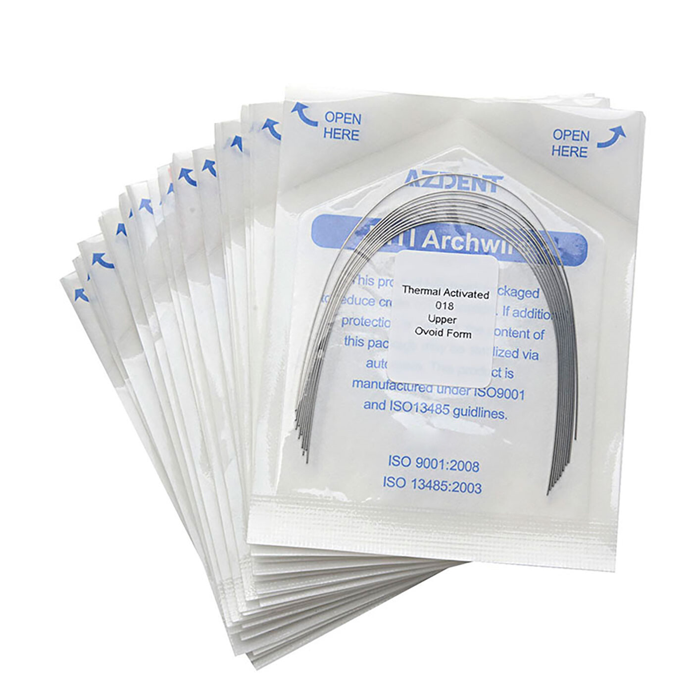 AZDENT Dental Orthodontic Heat Thermal Activated NITI Arch Wires Ovoid/Nature