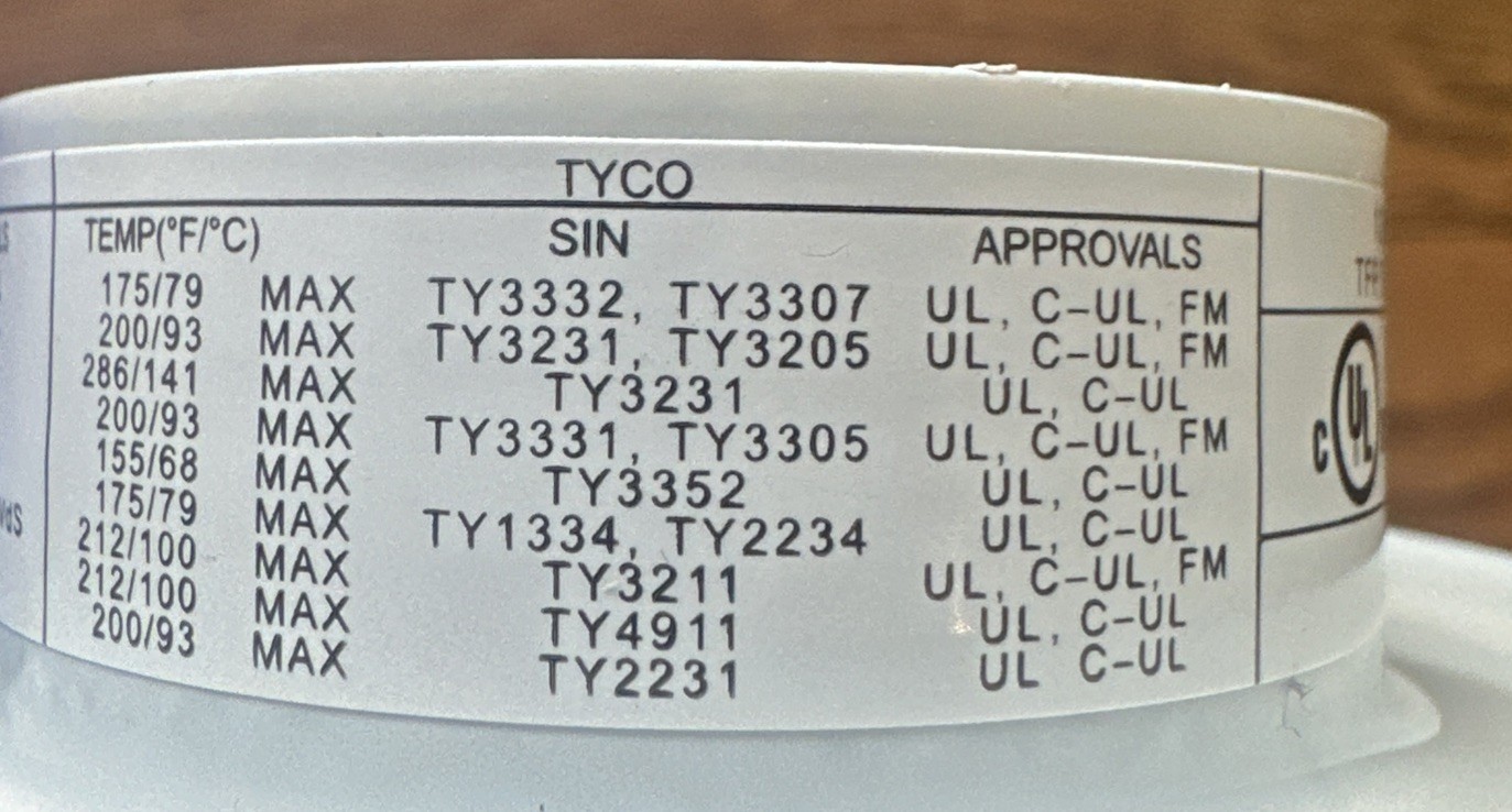 BOX OF 100! Tyco Style 20 Recessed Escutcheon White 1/2 in. Sprinkler 567054010