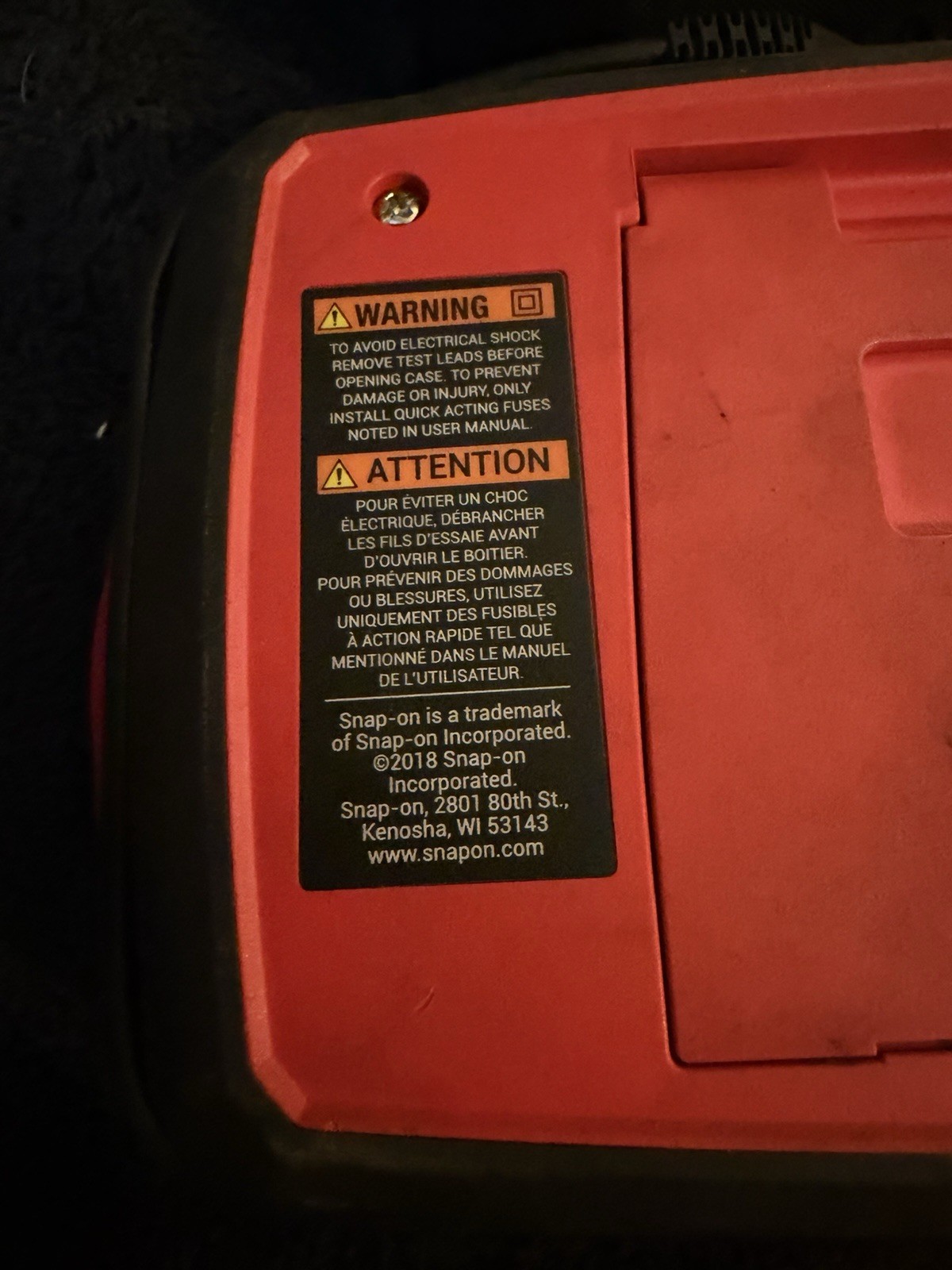 Snap-on EEDM525F True-RMS Digital Multimeter Color LCD