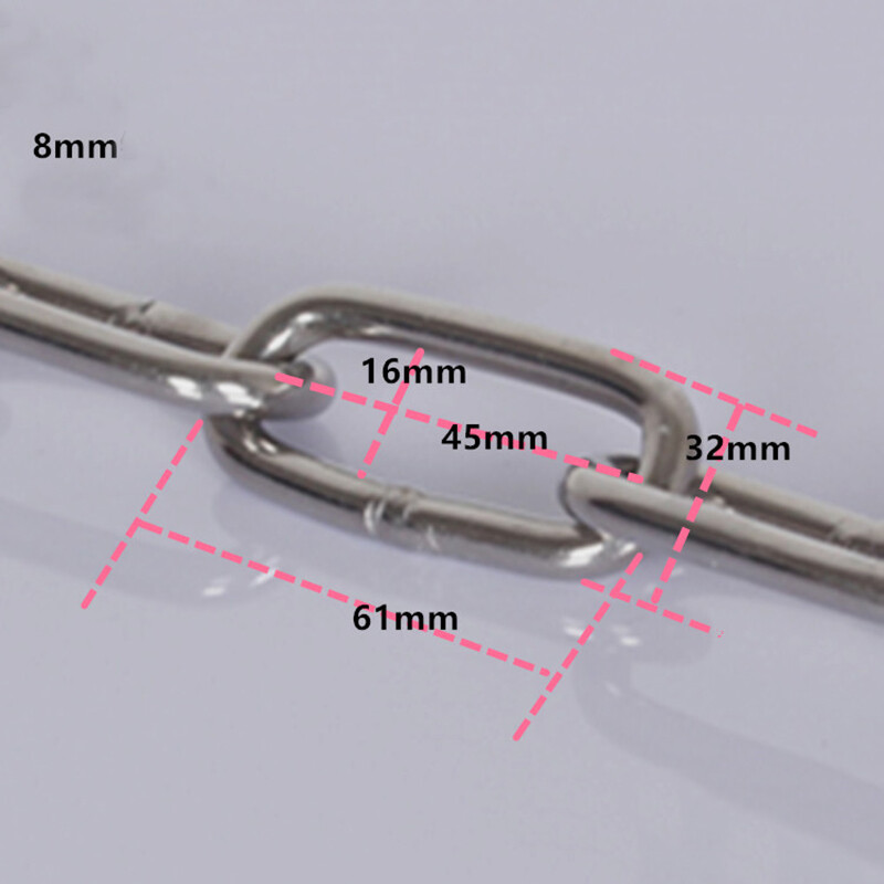 304 Stainless Steel Chain, Long And Short Ring, Safe Load-bearing 0.08kg-1.2kg