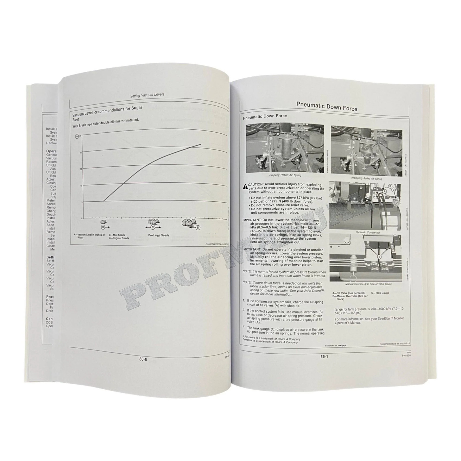 JOHN DEERE DB44 DB60 DB80 DB90 DB88 PLANTER OPERATORS MANUAL