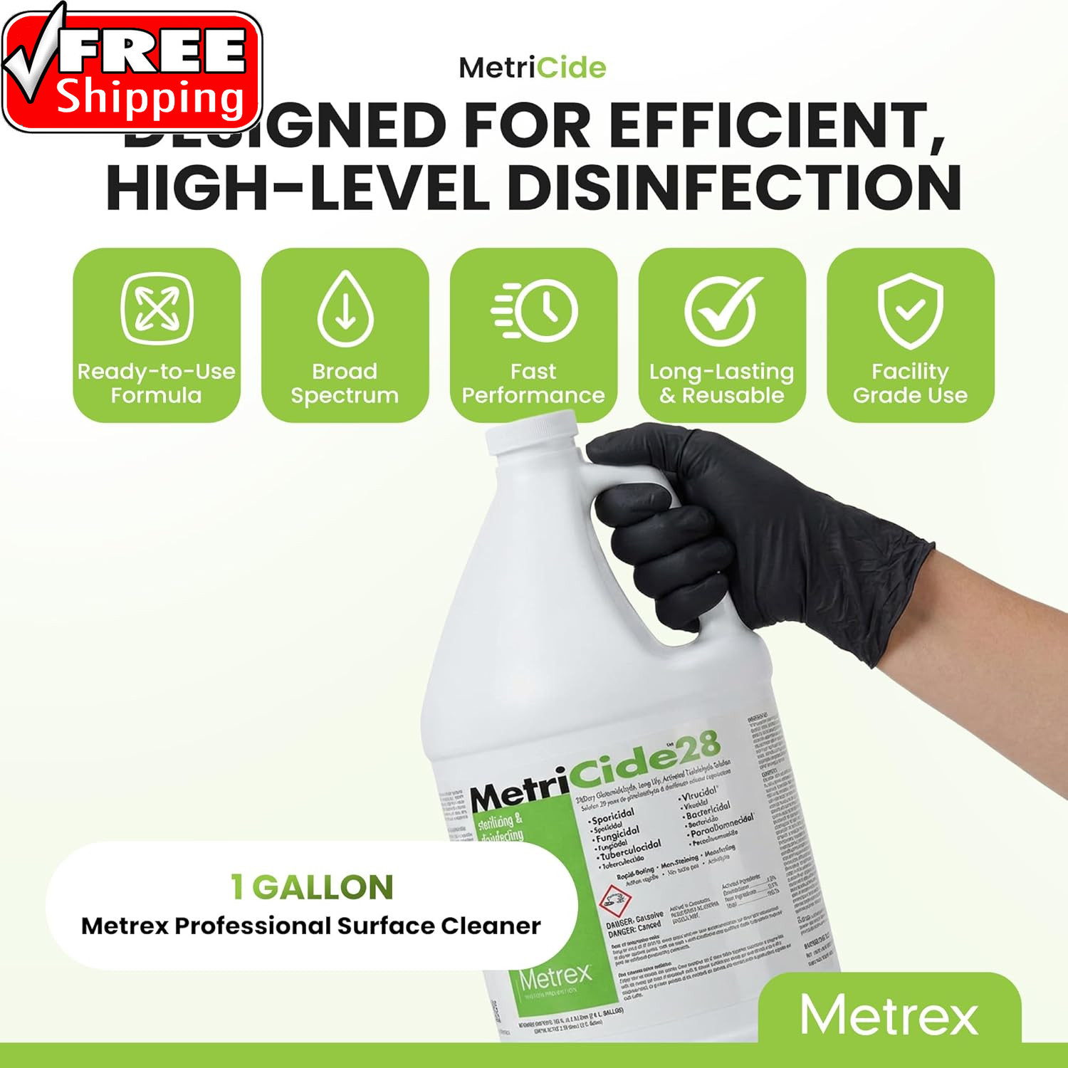 Metricide 28 High-Level Sterilizing & Disinfecting Solution – 2.5% Glutaraldehyd