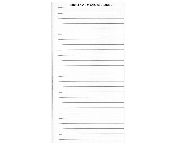 Color Choice * White Flower * 3 Year Pocket Calendar Planner 2025-2027 w Notepad