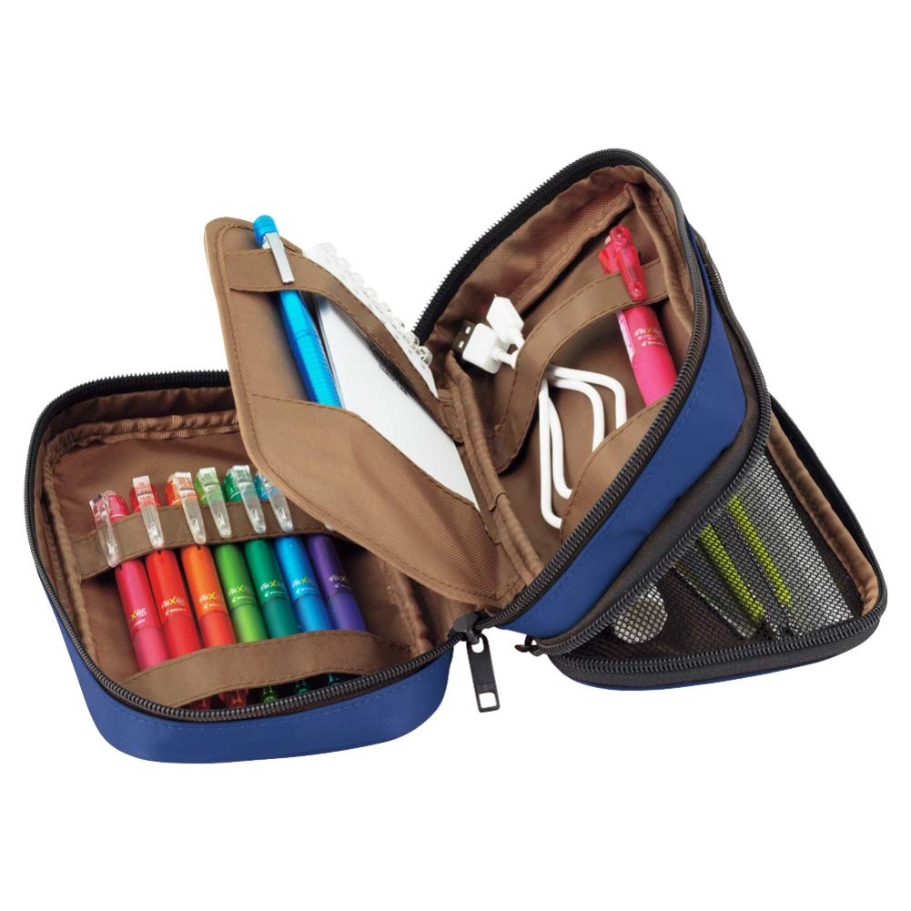 Large Capacity Double Zipper Pencil Case For Office College, Big Capacity 6 C…