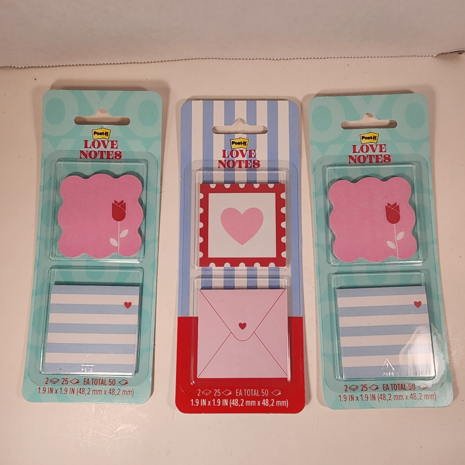 Post-it Love Notes New In Package Set Of 3 / cute notes / office supplies