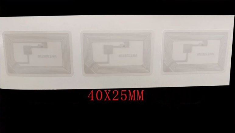 RFID sticker Classic 1K 40x25mm rectangular NFC label 13.56MHZ 50pack