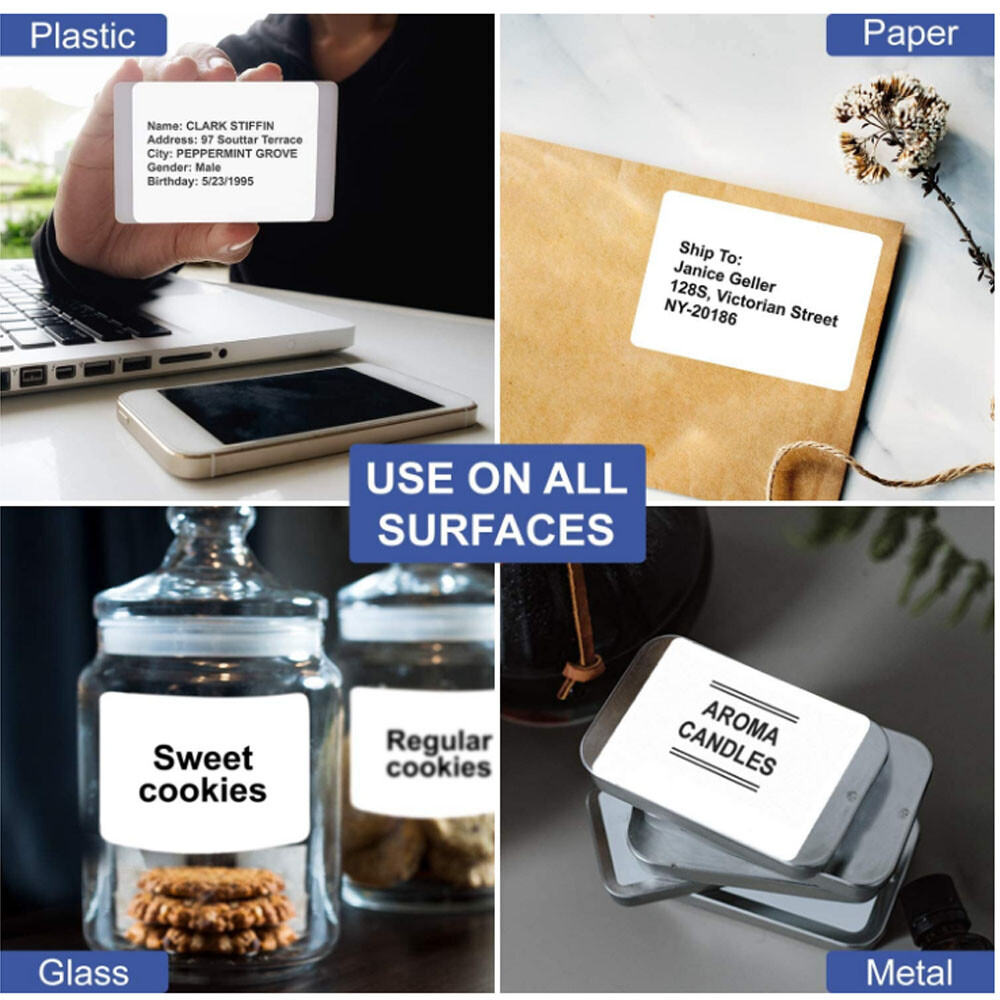 600-60000 4 x 3 1/3 Address Shipping Labels Self Adhesive 6 Up Per Sheet 4×3.33
