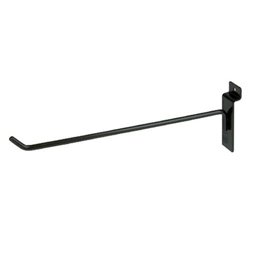 Slatwall Hooks: 1″, 2″, 4″, 6″, 8″, 10″, 12″ – Black, White, Chrome – FREE SHIP!