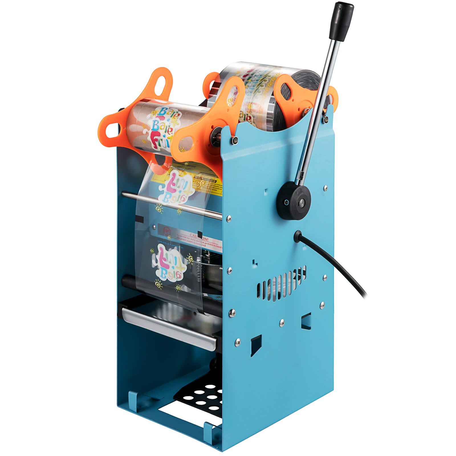 VEVOR Manual Bubble Tea Cup Sealer Machine 300-500 Cup/h Sealing Machine Blue