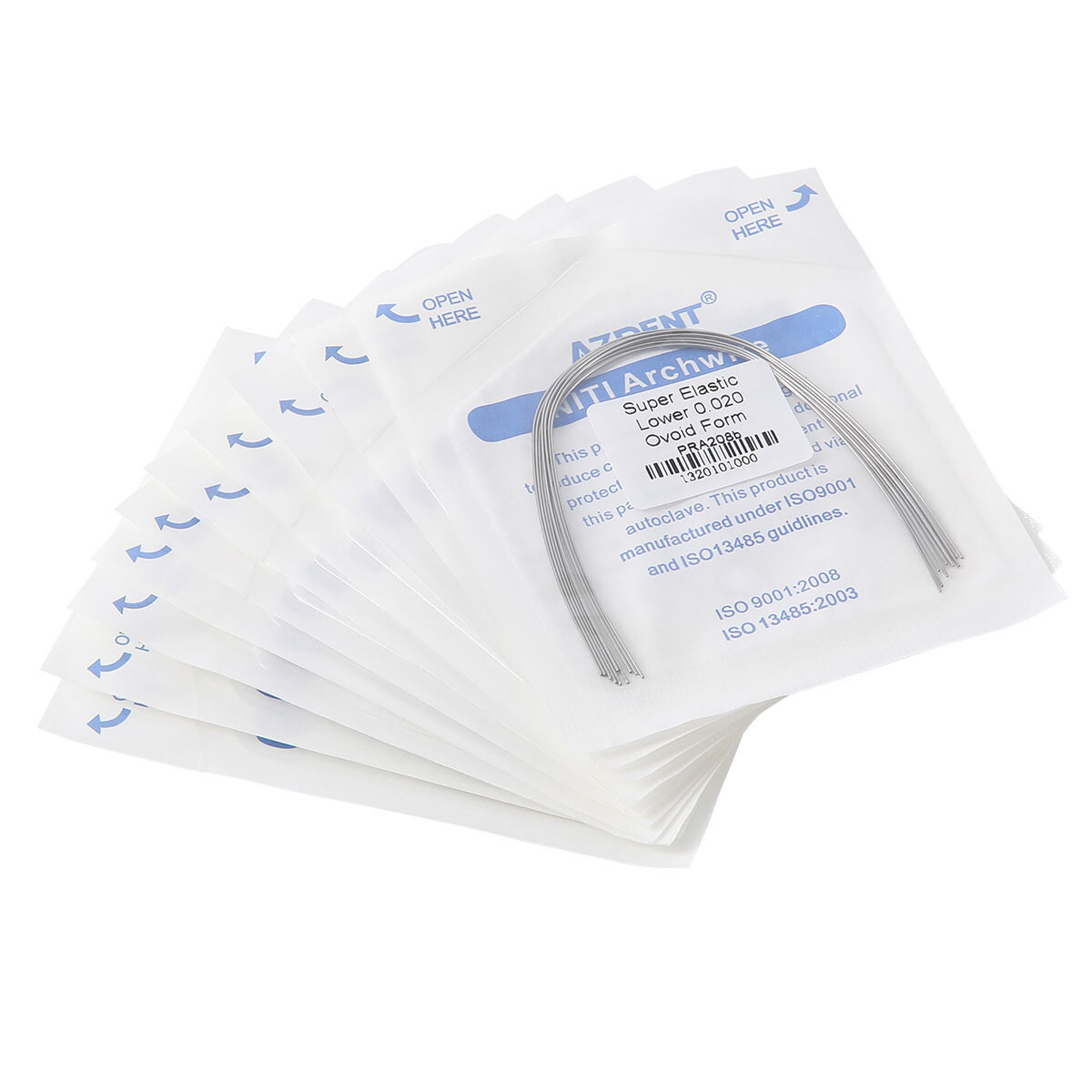 100pcs AZDENT Dental Orthodontic Super Elastic Niti Round Arch Wires Ovoid Form