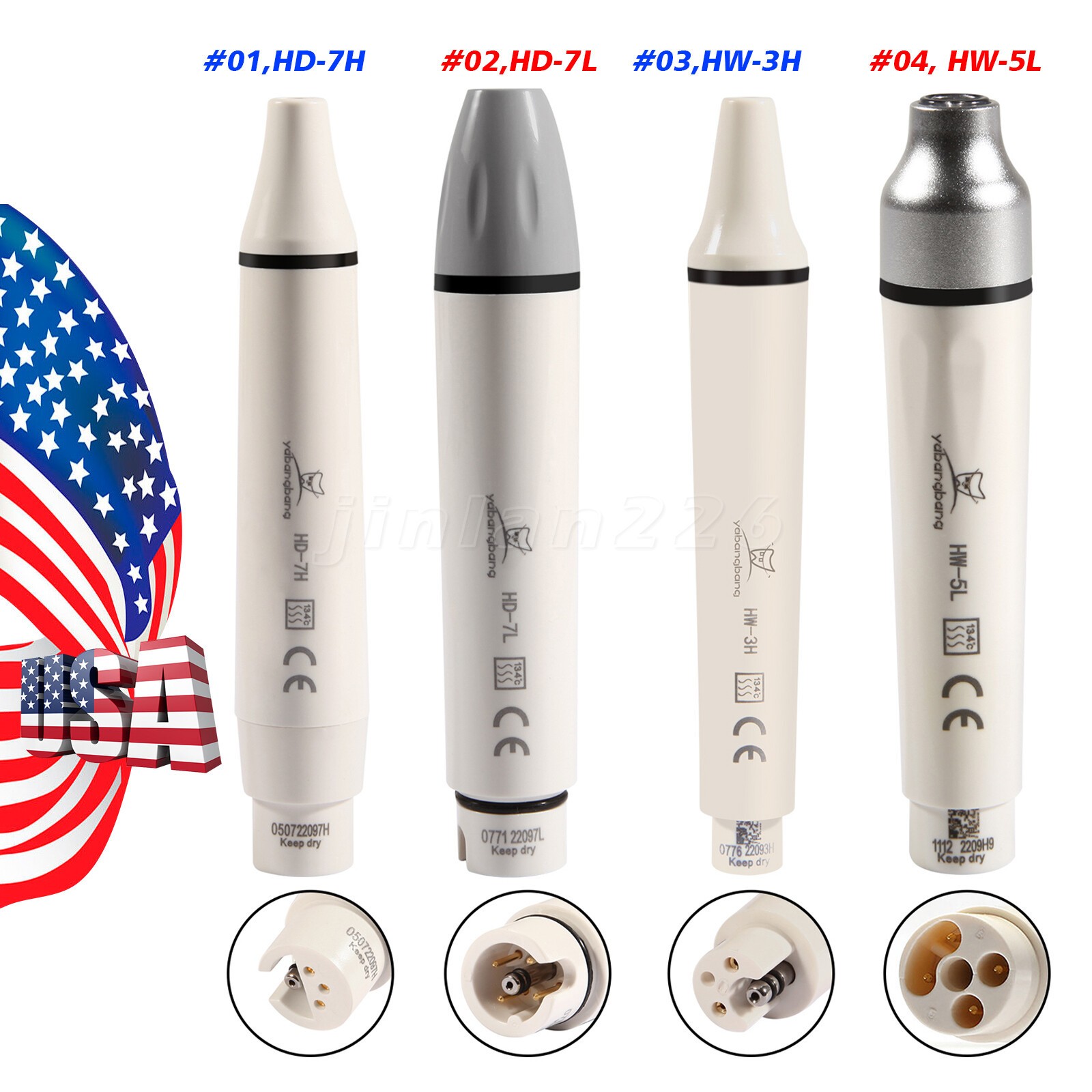 Dental Ultrasonic Piezo Scaler Handpiece LED Fit EMS/SATELEC 135°
