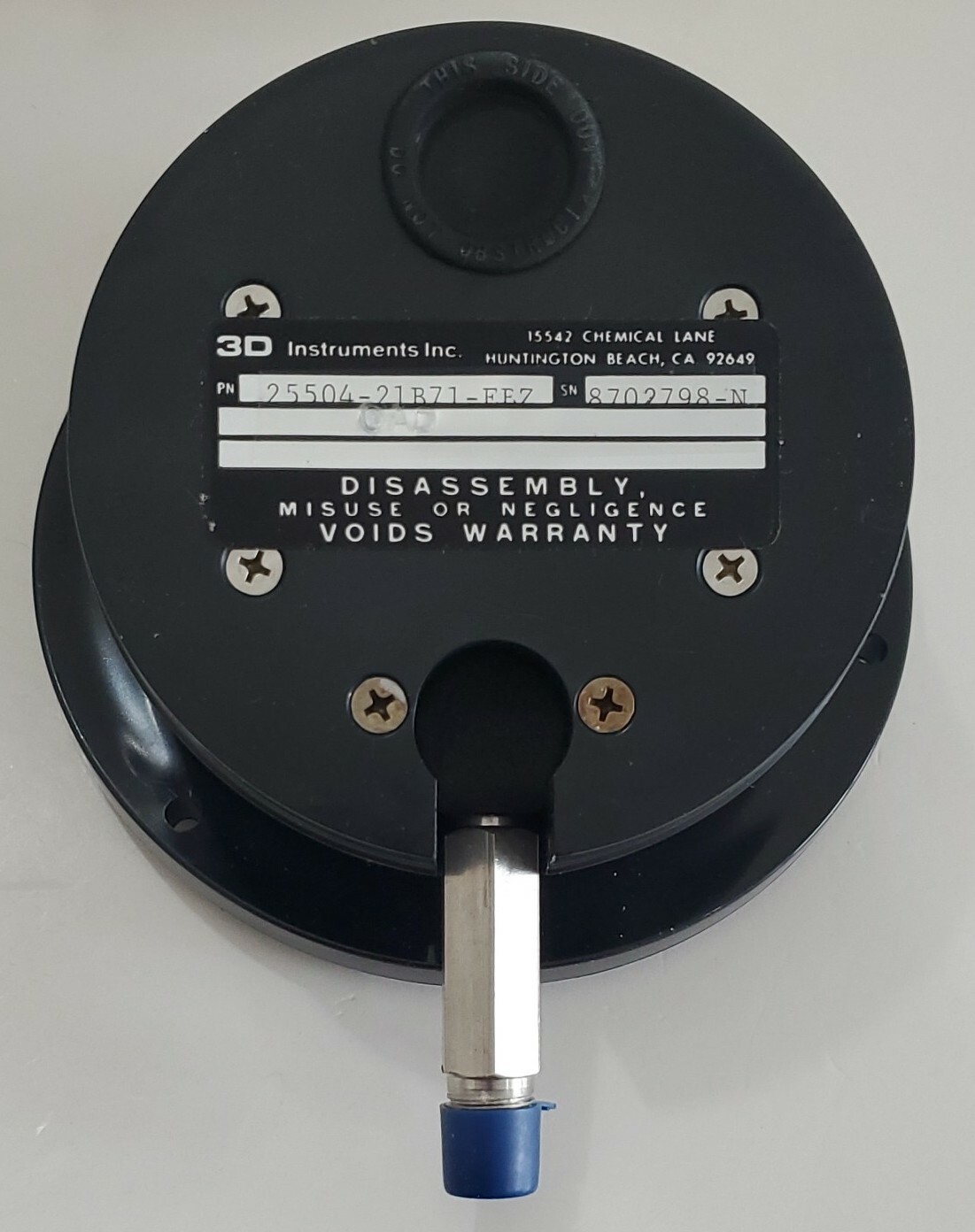 *NEW* 3D Instruments 25504-21B71 4.5″ Test Gauge Panel Mount 0-30Psi + Warranty!