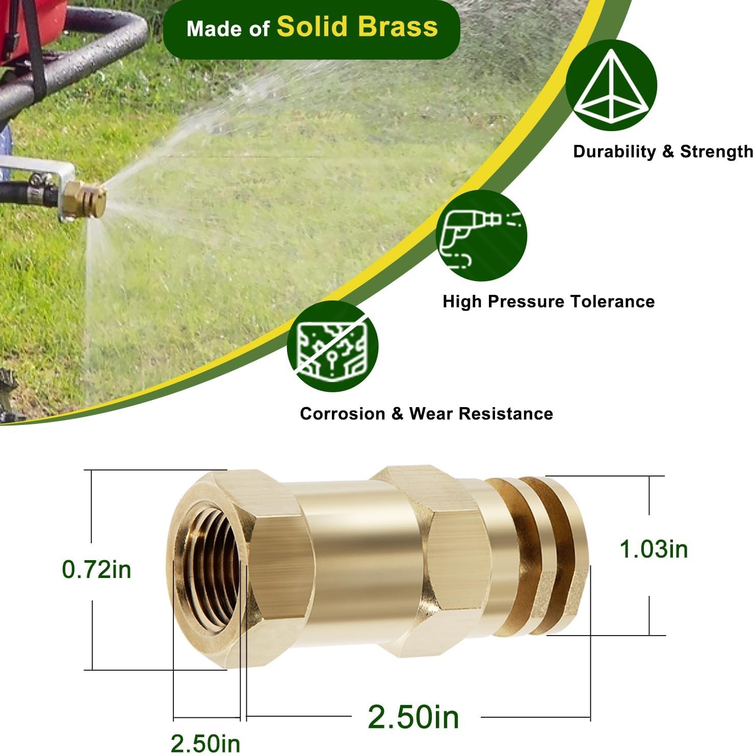6542-1FBA Boomless Spray Nozzle For Agriculture, Lawn Care & General Watering