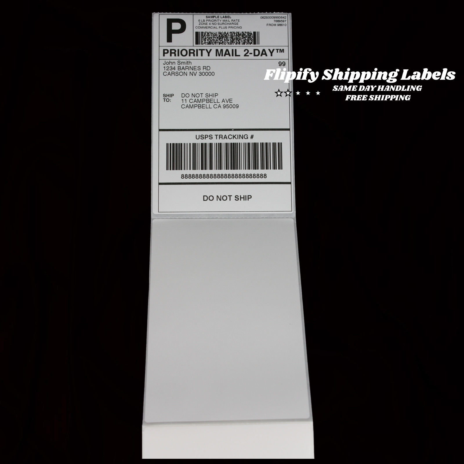 4000 4×6 Fanfold Direct Thermal Shipping Labels for Zebra & Rollo Printers