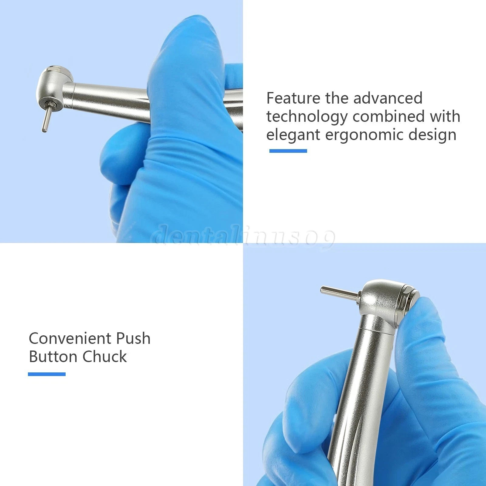 Mini Small Head Dental High Speed Handpiece Push Pediatric Kid 4 Hole Yabangbang