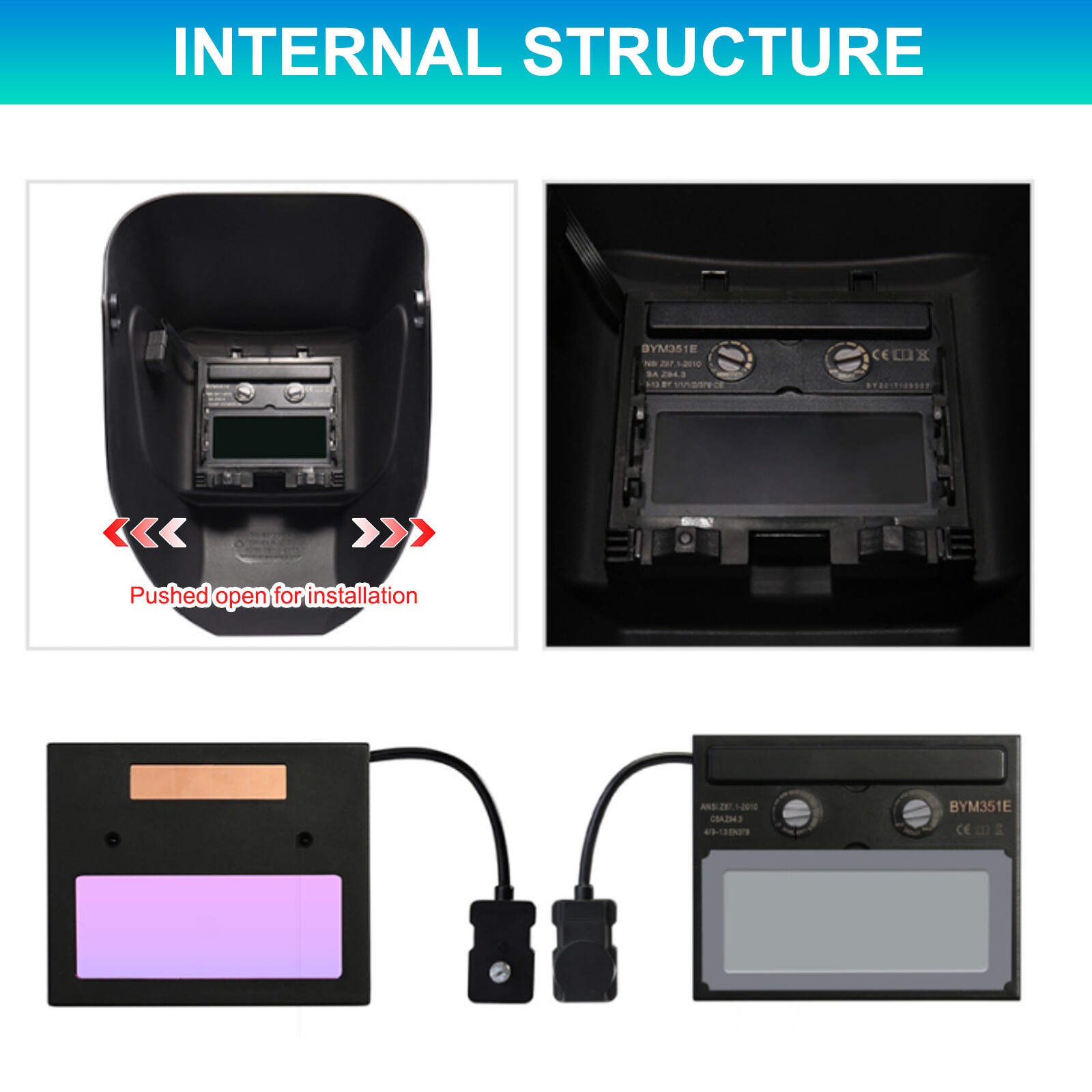 Large Viewing True Color Solar Powered Auto Darkening Welding Helmet Welder Mask