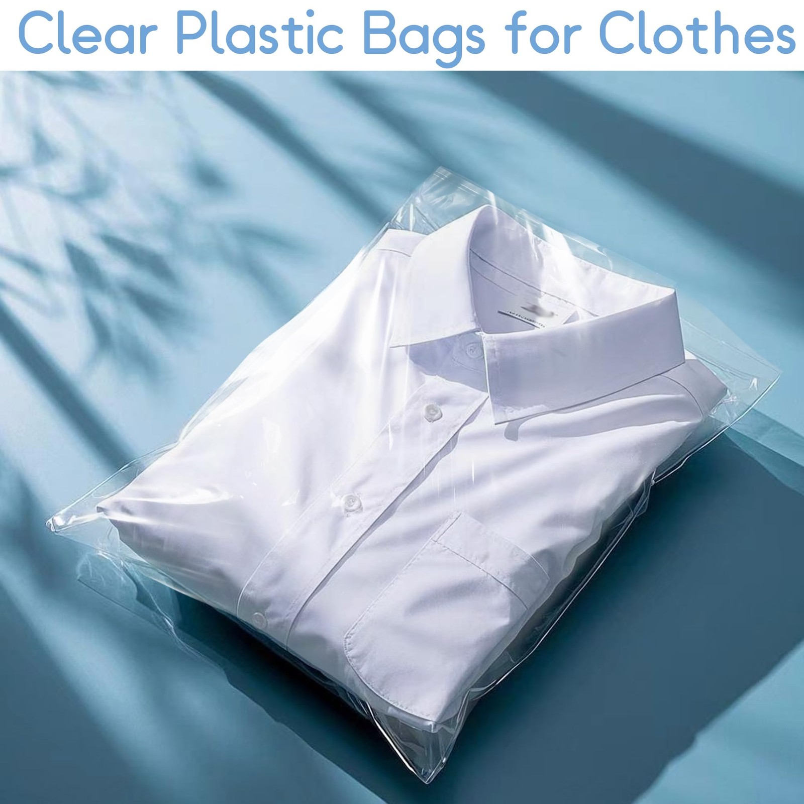 9X11 Inch Self-Sealing Clear Plastic Shipping Bags for Clothes, 100 Pack OPP Pol