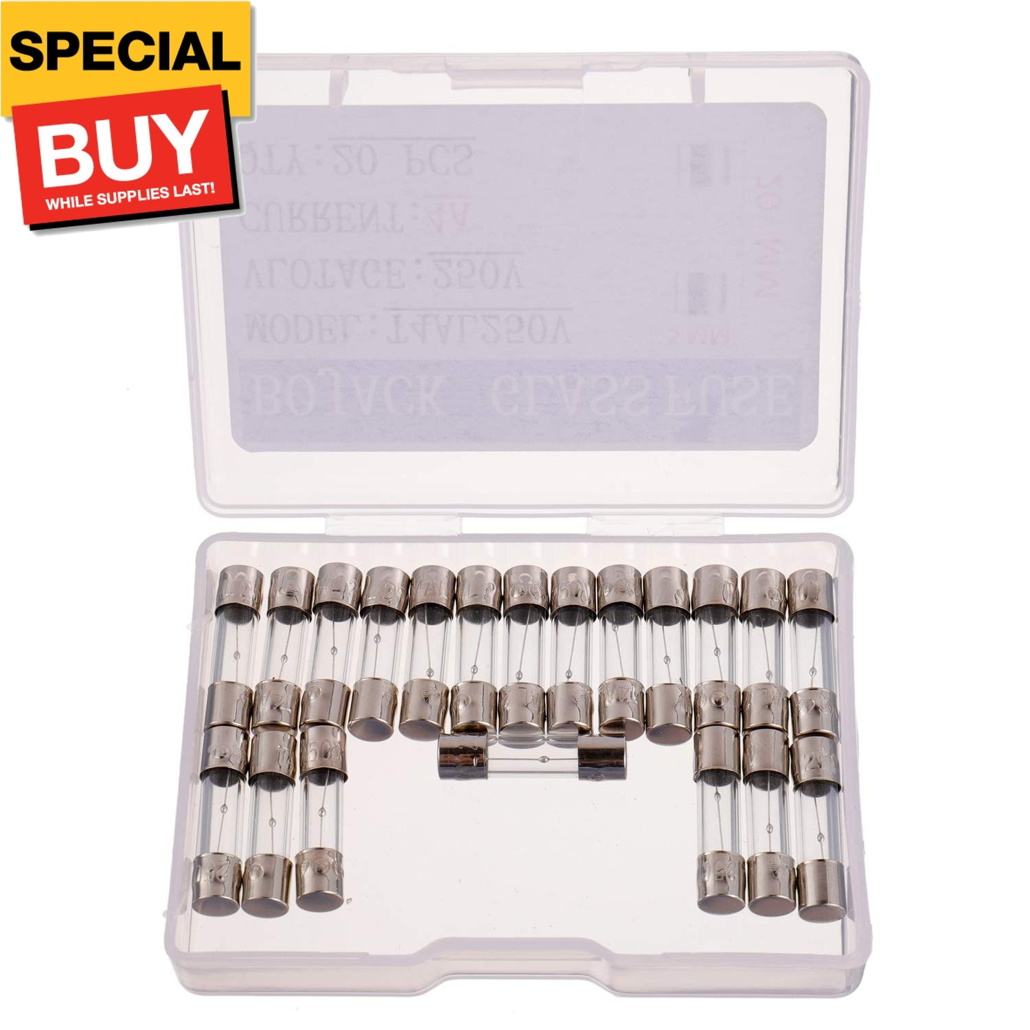 T1.6AL250V 5x20mm 1.6A 250V Slow Blow Fuses 1.6 amp 250 Volt 0.2 x 0.78 Inch Gla