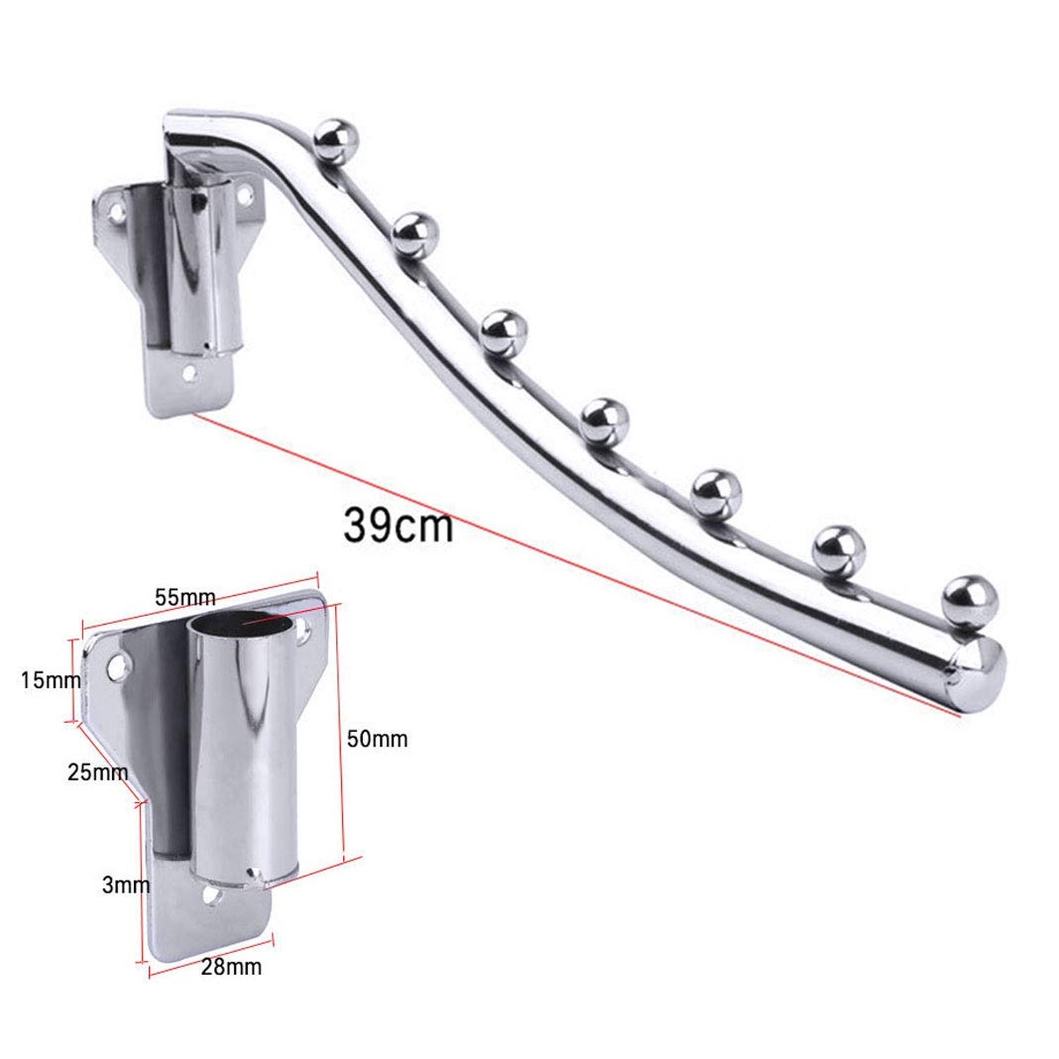 Folding Wall Mounted Clothes Hanger Rack, Stainless Steel Garment Hooks with …