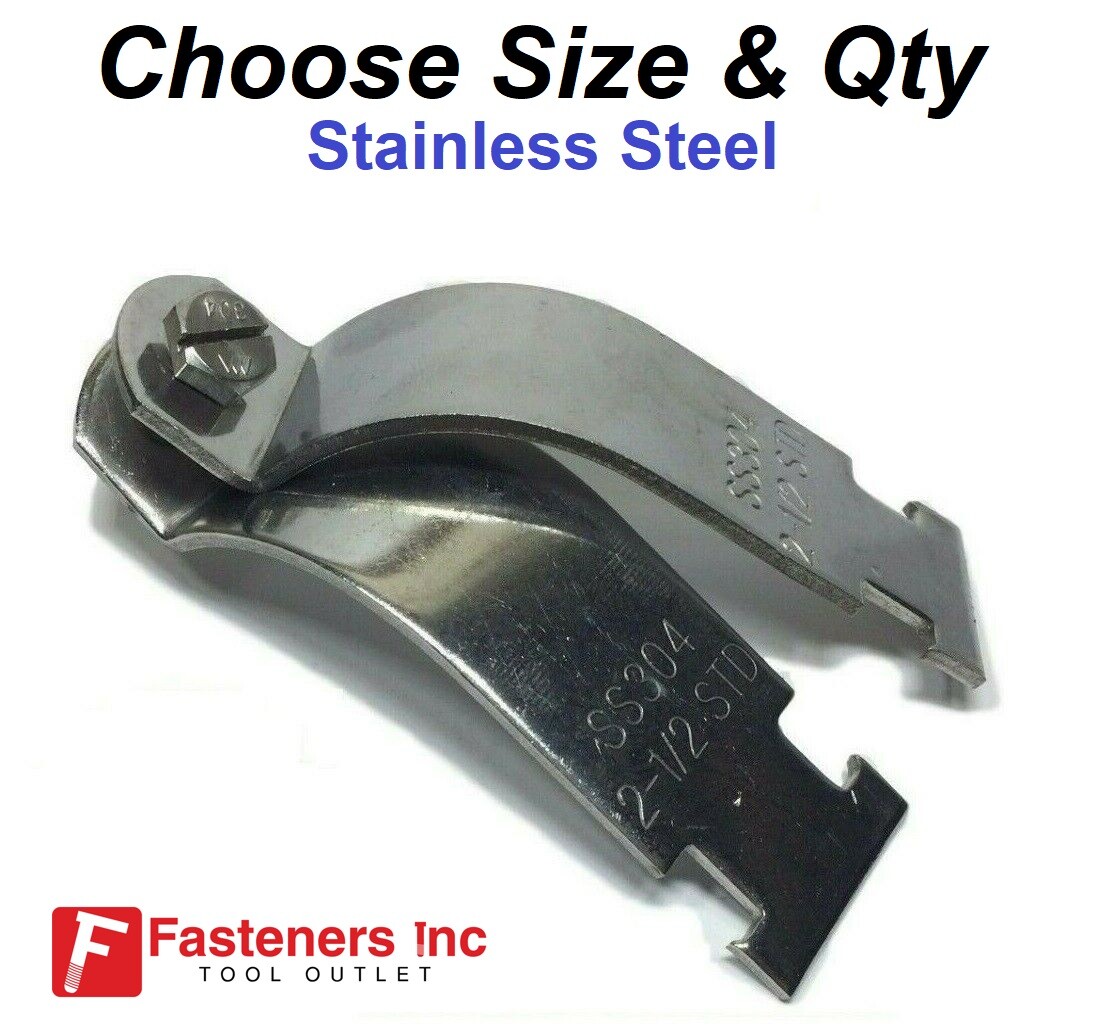 Stainless Steel 304 Strut Rigid Pipe Clamp for Unistrut Channel – Choose Size