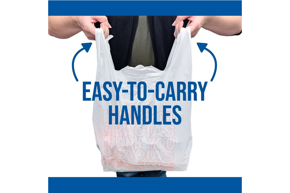 T-Shirt Carry-Out Bags 11.5″x6.5″x22″ Heavy Duty 1,000 Count Bulk Pack